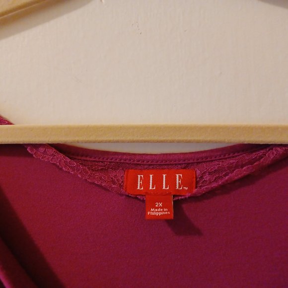 Fuchsia Top with a Cowl Style Neckline - Size 2X - Picture 3 of 4